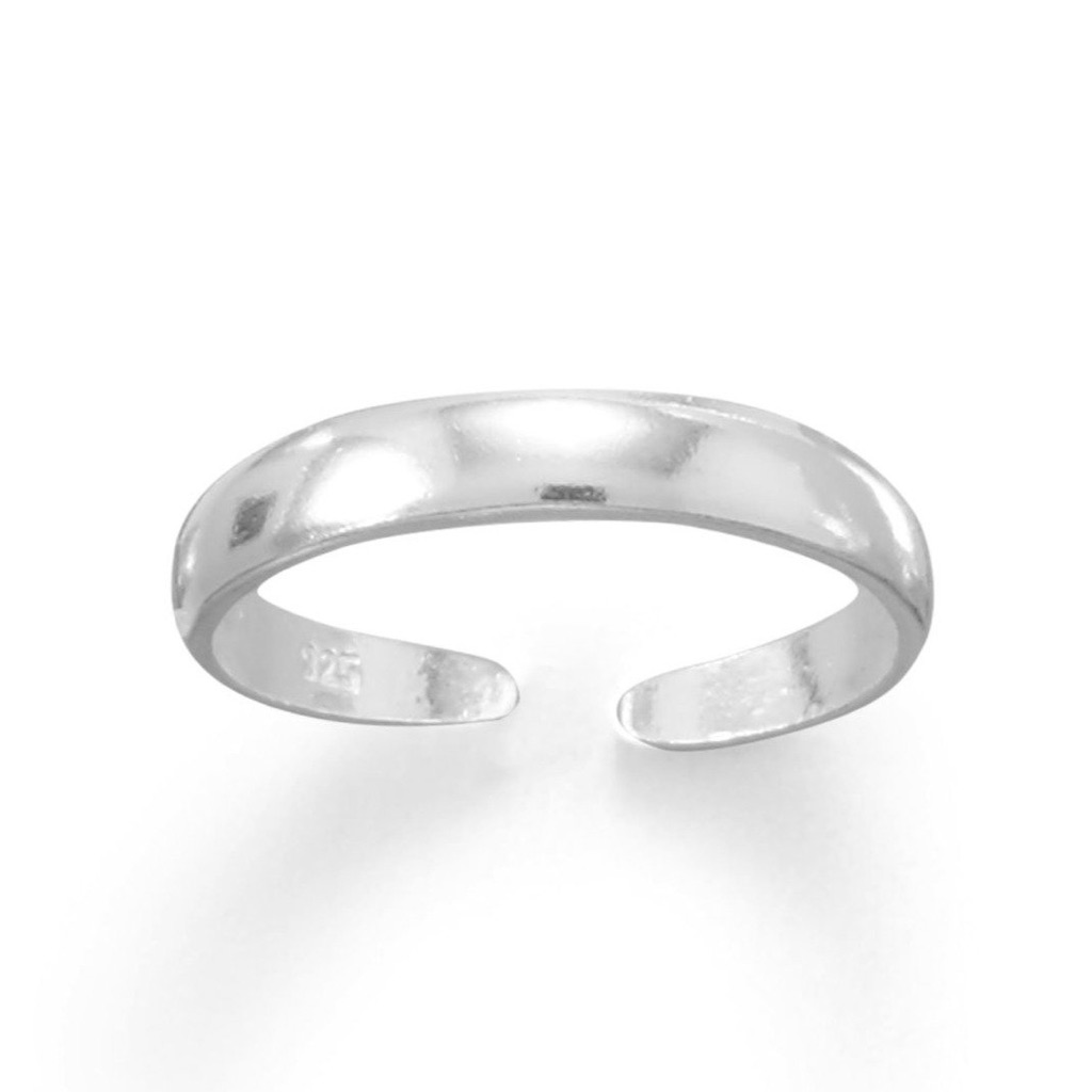 Thin Band Polished Toe Ring